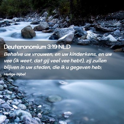 Picture 02 - Deuteronomium 3:19 NLD - Behalve uw vrouwen, en uw kinderkens, en uw vee - Bible Verse Picture