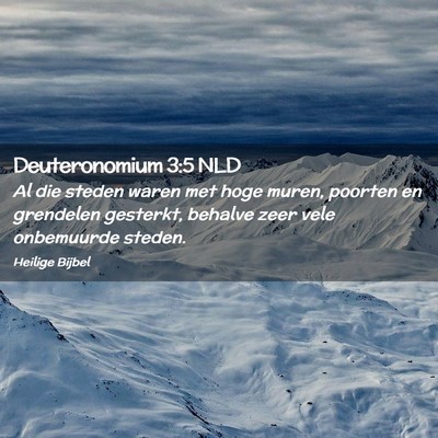 Picture 02 - Deuteronomium 3:5 NLD - Al die steden waren met hoge muren, poorten en - Bible Verse Picture