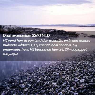 Picture 02 - Deuteronomium 32:10 NLD - Hij vond hem in een land der woestijn, en in een - Bible Verse Picture