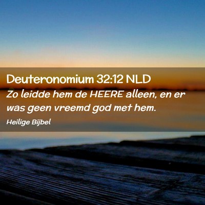 Picture 02 - Deuteronomium 32:12 NLD - Zo leidde hem de HEERE alleen, en er was geen - Bible Verse Picture