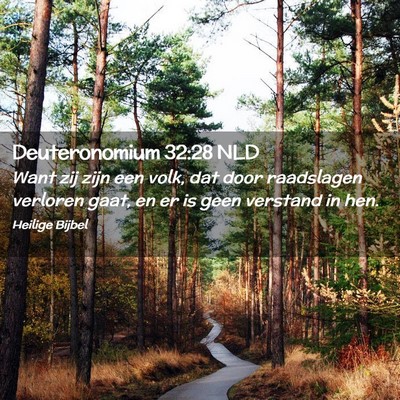 Picture 02 - Deuteronomium 32:28 NLD - Want zij zijn een volk, dat door raadslagen - Bible Verse Picture