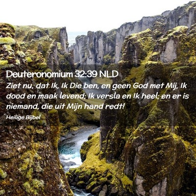 Picture 02 - Deuteronomium 32:39 NLD - Ziet nu, dat Ik, Ik Die ben, en geen God met Mij, - Bible Verse Picture