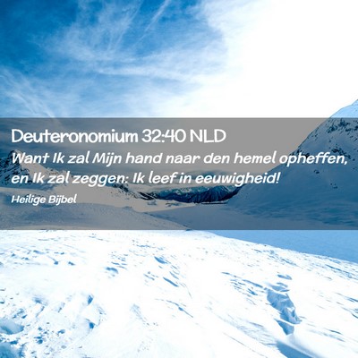 Picture 02 - Deuteronomium 32:40 NLD - Want Ik zal Mijn hand naar den hemel opheffen, en - Bible Verse Picture