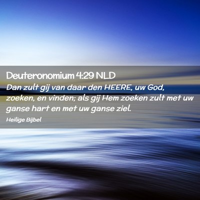 Picture 02 - Deuteronomium 4:29 NLD - Dan zult gij van daar den HEERE, uw God, zoeken, - Bible Verse Picture