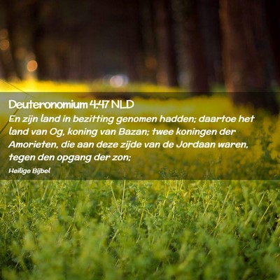 Picture 02 - Deuteronomium 4:47 NLD - En zijn land in bezitting genomen hadden; daartoe - Bible Verse Picture
