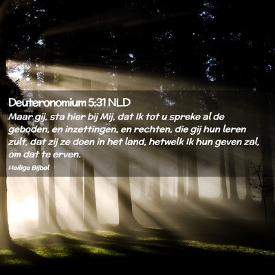Picture 02 - Deuteronomium 5:31 NLD - Maar gij, sta hier bij Mij, dat Ik tot u spreke - Bible Verse Picture