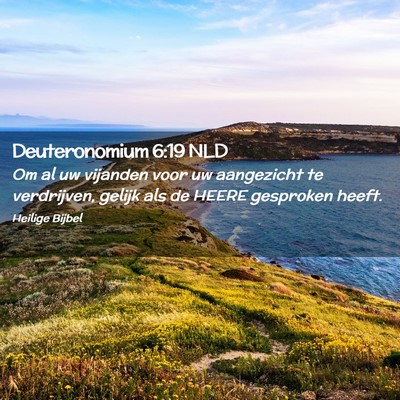Picture 02 - Deuteronomium 6:19 NLD - Om al uw vijanden voor uw aangezicht te - Bible Verse Picture