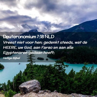 Picture 02 - Deuteronomium 7:18 NLD - Vreest niet voor hen; gedenkt steeds, wat de - Bible Verse Picture