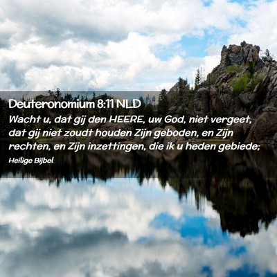 Picture 02 - Deuteronomium 8:11 NLD - Wacht u, dat gij den HEERE, uw God, niet vergeet, - Bible Verse Picture