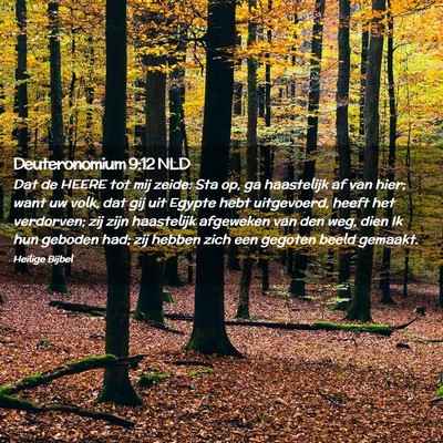 Picture 02 - Deuteronomium 9:12 NLD - Dat de HEERE tot mij zeide: Sta op, ga haastelijk - Bible Verse Picture