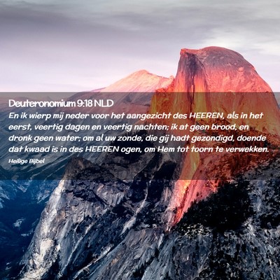 Picture 02 - Deuteronomium 9:18 NLD - En ik wierp mij neder voor het aangezicht des - Bible Verse Picture
