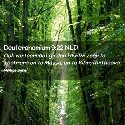 Picture 02 - Deuteronomium 9:22 NLD - Ook vertoorndet gij den HEERE zeer te Thab-era en - Bible Verse Picture
