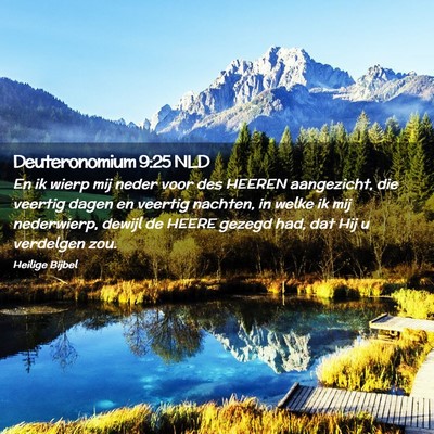 Picture 02 - Deuteronomium 9:25 NLD - En ik wierp mij neder voor des HEEREN aangezicht, - Bible Verse Picture