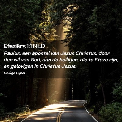 Picture 02 - Efeziërs 1:1 NLD - Paulus, een apostel van Jezus Christus, door den - Bible Verse Picture