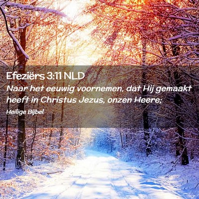 Picture 02 - Efeziërs 3:11 NLD - Naar het eeuwig voornemen, dat Hij gemaakt heeft - Bible Verse Picture