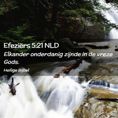 Picture 02 - Efeziërs 5:21 NLD - Elkander onderdanig zijnde in de vreze - Bible Verse Picture