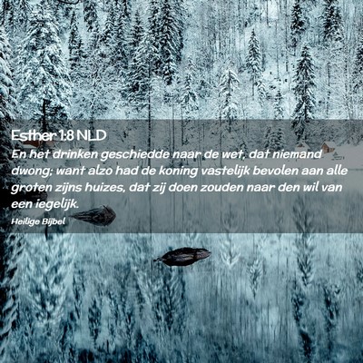 Picture 02 - Esther 1:8 NLD - En het drinken geschiedde naar de wet, dat - Bible Verse Picture