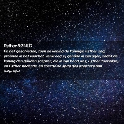 Picture 02 - Esther 5:2 NLD - En het geschiedde, toen de koning de koningin - Bible Verse Picture