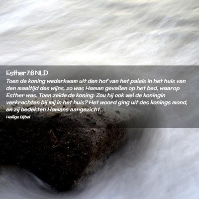 Picture 02 - Esther 7:8 NLD - Toen de koning wederkwam uit den hof van het - Bible Verse Picture