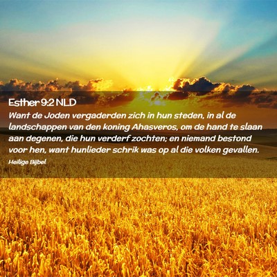 Picture 02 - Esther 9:2 NLD - Want de Joden vergaderden zich in hun steden, in - Bible Verse Picture