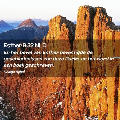 Picture 02 - Esther 9:32 NLD - En het bevel van Esther bevestigde de - Bible Verse Picture