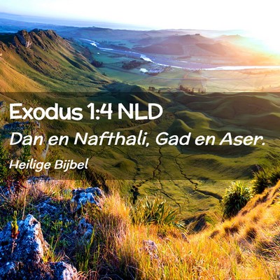 Picture 02 - Exodus 1:4 NLD - Dan en Nafthali, Gad en - Bible Verse Picture