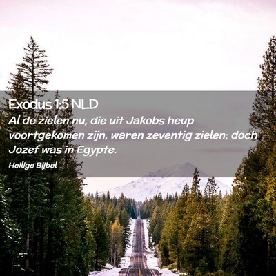 Picture 02 - Exodus 1:5 NLD - Al de zielen nu, die uit Jakobs heup voortgekomen - Bible Verse Picture