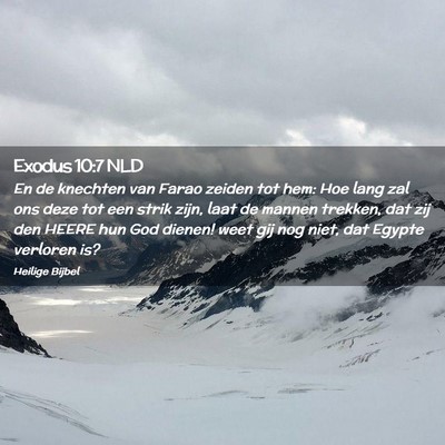 Picture 02 - Exodus 10:7 NLD - En de knechten van Farao zeiden tot hem: Hoe lang - Bible Verse Picture