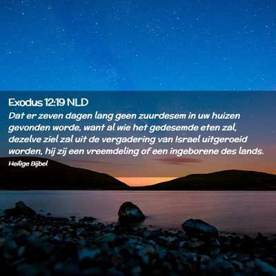 Picture 02 - Exodus 12:19 NLD - Dat er zeven dagen lang geen zuurdesem in uw - Bible Verse Picture