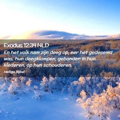 Picture 02 - Exodus 12:34 NLD - En het volk nam zijn deeg op, eer het gedesemd - Bible Verse Picture