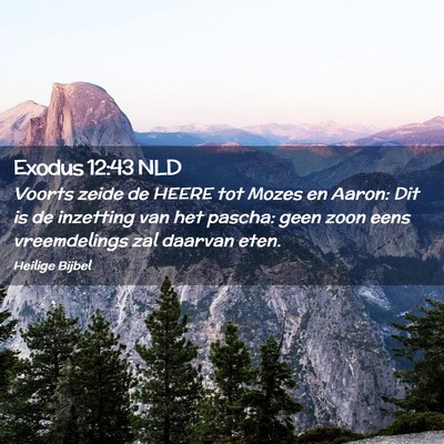 Picture 02 - Exodus 12:43 NLD - Voorts zeide de HEERE tot Mozes en Aaron: Dit is - Bible Verse Picture