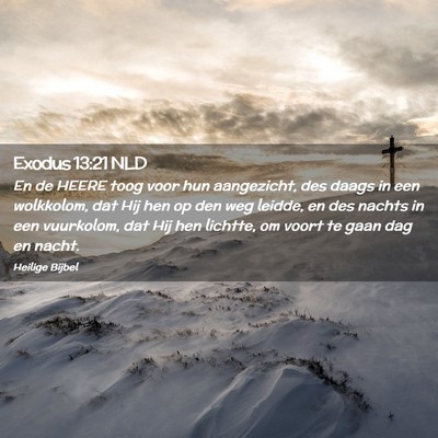 Picture 02 - Exodus 13:21 NLD - En de HEERE toog voor hun aangezicht, des daags - Bible Verse Picture