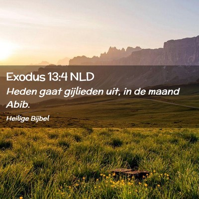 Picture 02 - Exodus 13:4 NLD - Heden gaat gijlieden uit, in de maand - Bible Verse Picture