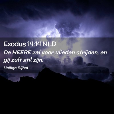 Picture 02 - Exodus 14:14 NLD - De HEERE zal voor ulieden strijden, en gij zult - Bible Verse Picture