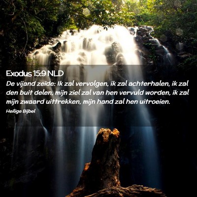Picture 02 - Exodus 15:9 NLD - De vijand zeide: Ik zal vervolgen, ik zal - Bible Verse Picture