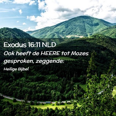 Picture 02 - Exodus 16:11 NLD - Ook heeft de HEERE tot Mozes gesproken, - Bible Verse Picture