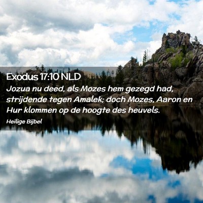 Picture 02 - Exodus 17:10 NLD - Jozua nu deed, als Mozes hem gezegd had, - Bible Verse Picture