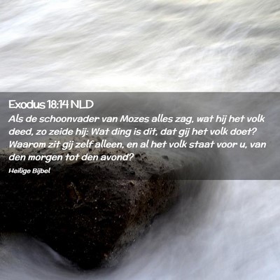 Picture 02 - Exodus 18:14 NLD - Als de schoonvader van Mozes alles zag, wat hij - Bible Verse Picture