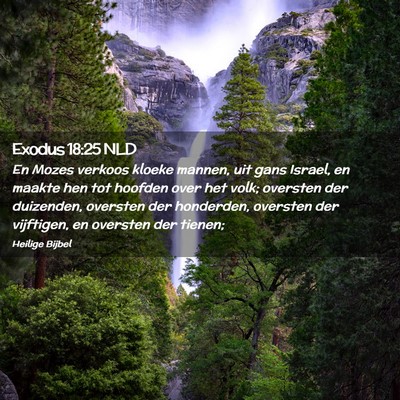 Picture 02 - Exodus 18:25 NLD - En Mozes verkoos kloeke mannen, uit gans Israel, - Bible Verse Picture