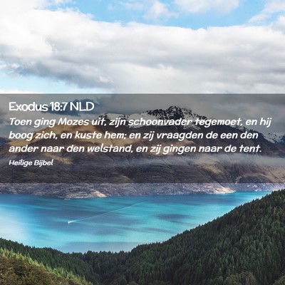 Picture 02 - Exodus 18:7 NLD - Toen ging Mozes uit, zijn schoonvader tegemoet, - Bible Verse Picture