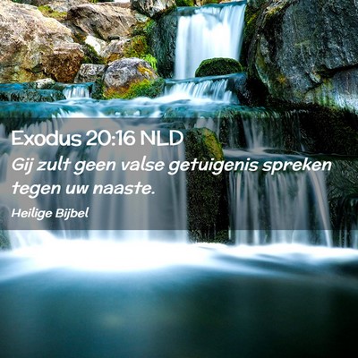Picture 02 - Exodus 20:16 NLD - Gij zult geen valse getuigenis spreken tegen uw - Bible Verse Picture