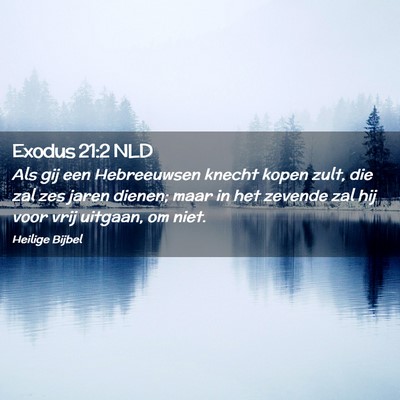 Picture 02 - Exodus 21:2 NLD - Als gij een Hebreeuwsen knecht kopen zult, die - Bible Verse Picture