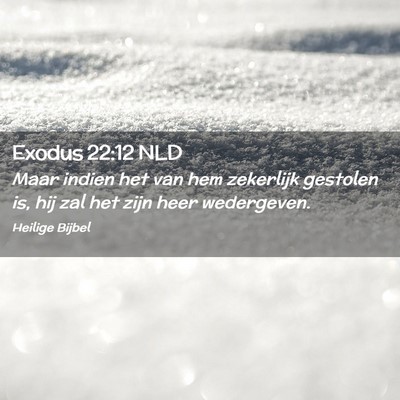 Picture 02 - Exodus 22:12 NLD - Maar indien het van hem zekerlijk gestolen is, - Bible Verse Picture