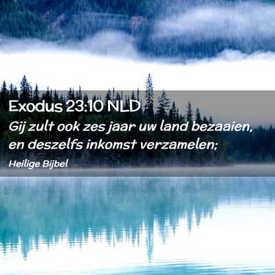Picture 02 - Exodus 23:10 NLD - Gij zult ook zes jaar uw land bezaaien, en - Bible Verse Picture
