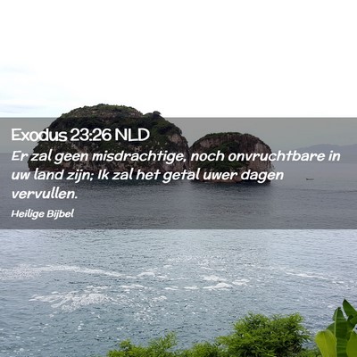 Picture 02 - Exodus 23:26 NLD - Er zal geen misdrachtige, noch onvruchtbare in uw - Bible Verse Picture