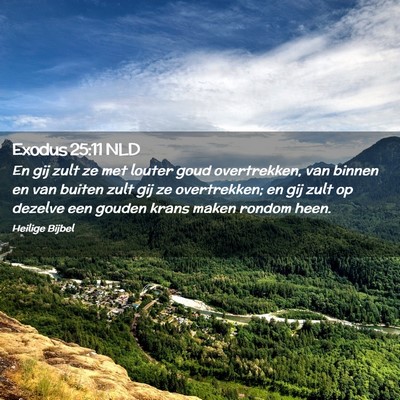 Picture 02 - Exodus 25:11 NLD - En gij zult ze met louter goud overtrekken, van - Bible Verse Picture