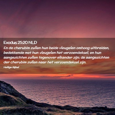 Picture 02 - Exodus 25:20 NLD - En de cherubim zullen hun beide vleugelen omhoog - Bible Verse Picture