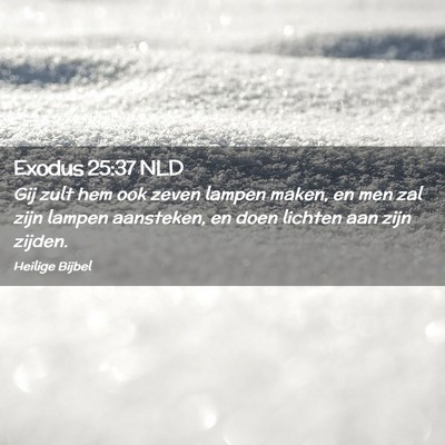 Picture 02 - Exodus 25:37 NLD - Gij zult hem ook zeven lampen maken, en men zal - Bible Verse Picture