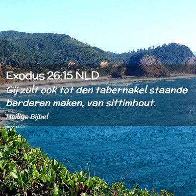 Picture 02 - Exodus 26:15 NLD - Gij zult ook tot den tabernakel staande berderen - Bible Verse Picture