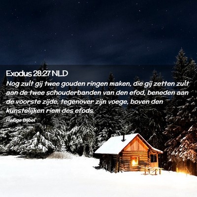 Picture 02 - Exodus 28:27 NLD - Nog zult gij twee gouden ringen maken, die gij - Bible Verse Picture